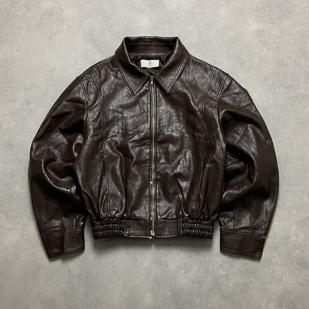 The Verlin Brown Faux Leather Jacket